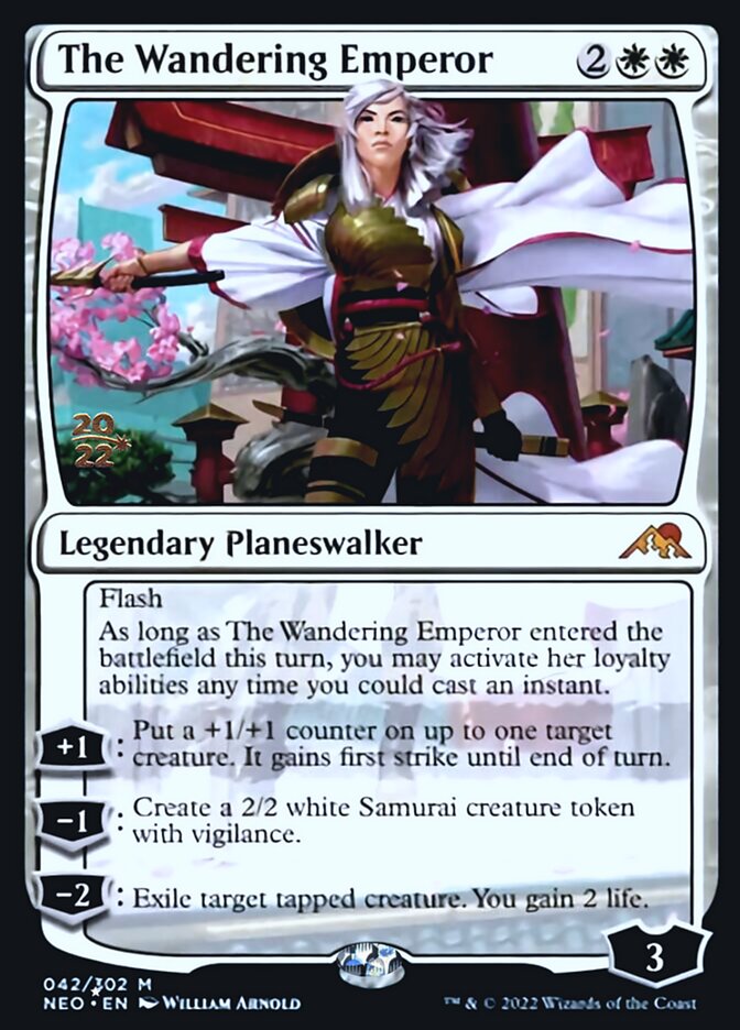 The Wandering Emperor [Kamigawa: Neon Dynasty Prerelease Promos] | Exor Games New Glasgow