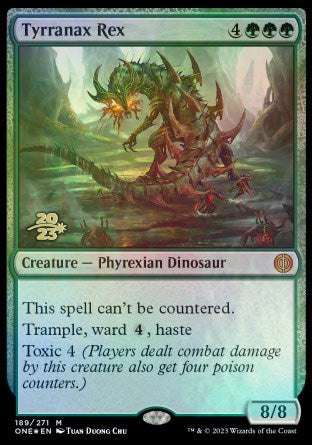 Tyrranax Rex [Phyrexia: All Will Be One Prerelease Promos] | Exor Games New Glasgow