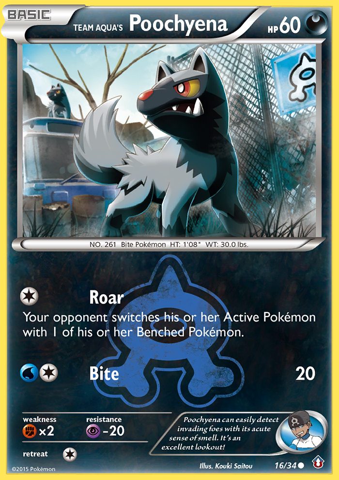 Team Aqua's Poochyena (16/34) [XY: Double Crisis] | Exor Games New Glasgow