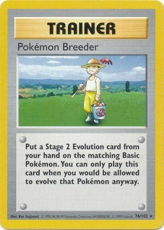 Pokemon Breeder (76/102) [Base Set Shadowless Unlimited] | Exor Games New Glasgow