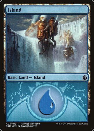 Island - Izzet (A03) [GRN Ravnica Weekend] | Exor Games New Glasgow