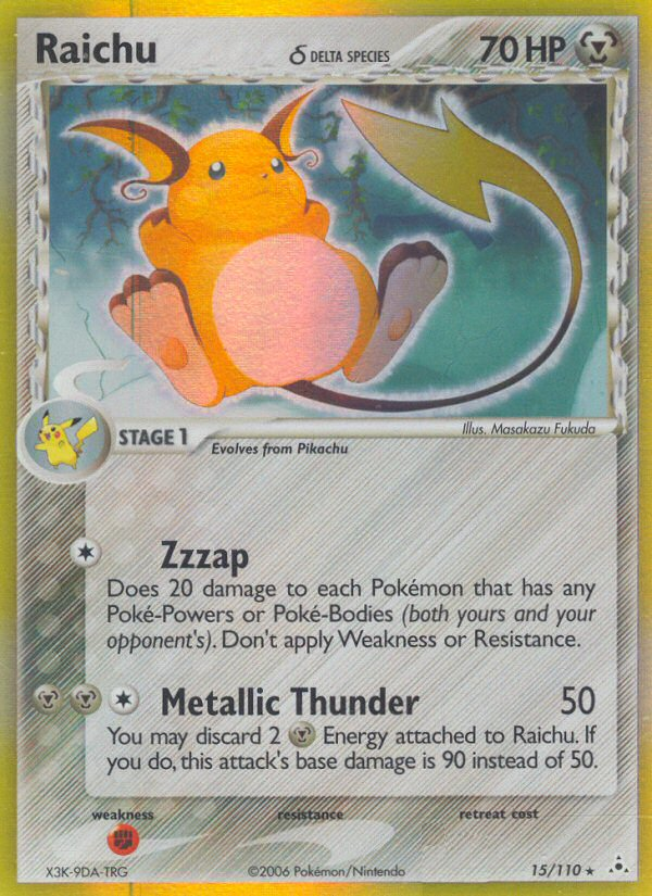 Raichu (15/110) (Delta Species) [EX: Holon Phantoms] | Exor Games New Glasgow