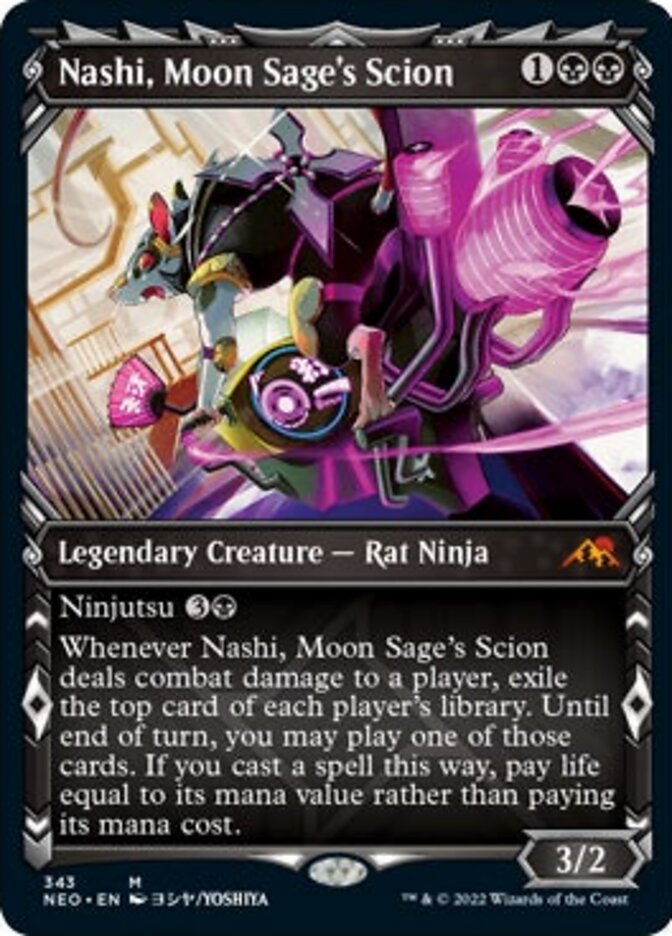 Nashi, Moon Sage's Scion (Showcase Ninja) [Kamigawa: Neon Dynasty] | Exor Games New Glasgow