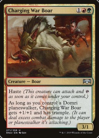 Charging War Boar [Ravnica Allegiance] | Exor Games New Glasgow