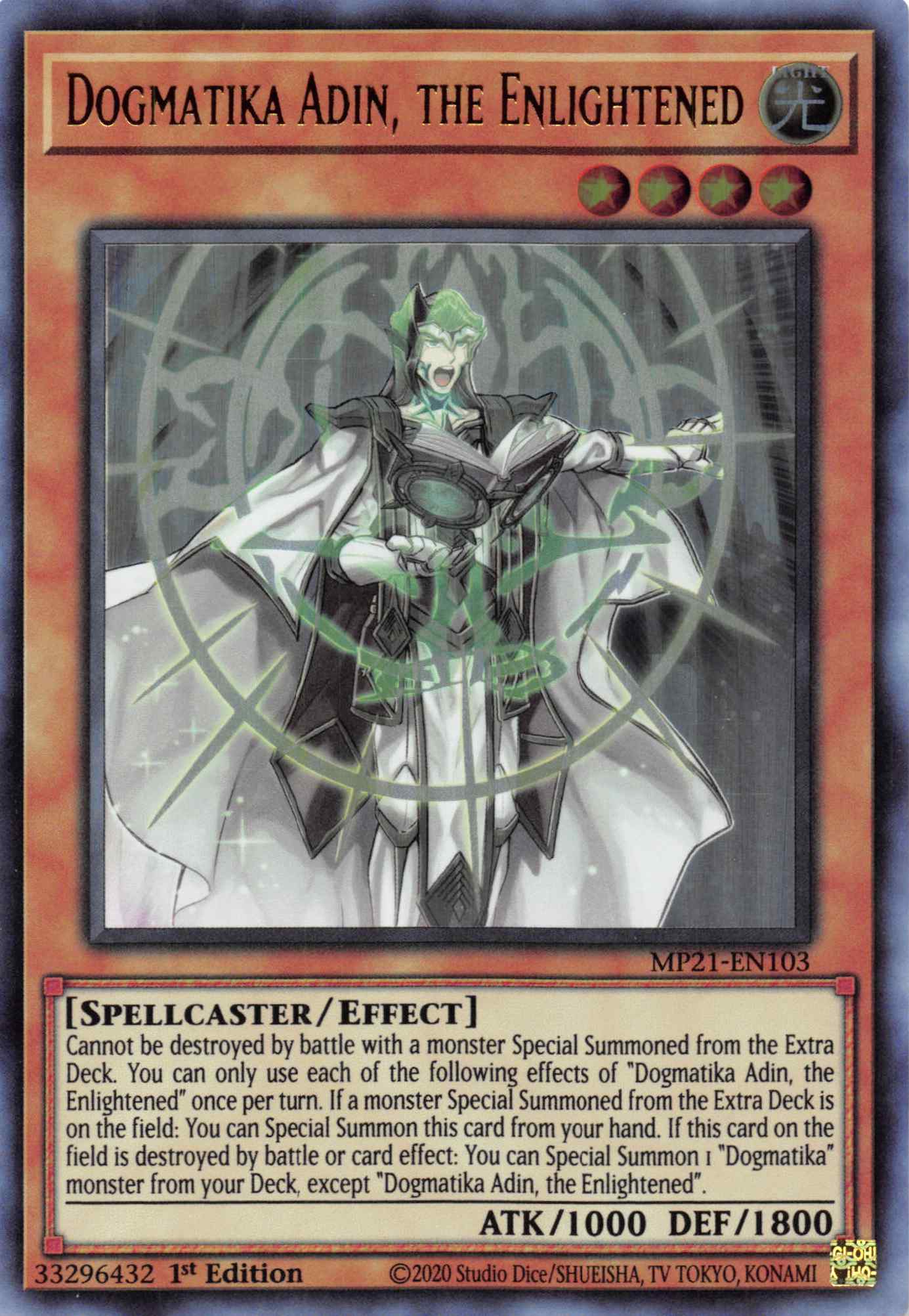 Dogmatika Adin, the Enlightened [MP21-EN103] Ultra Rare | Exor Games New Glasgow