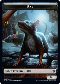 Rat // Food (17) Double-sided Token [Throne of Eldraine Tokens] | Exor Games New Glasgow