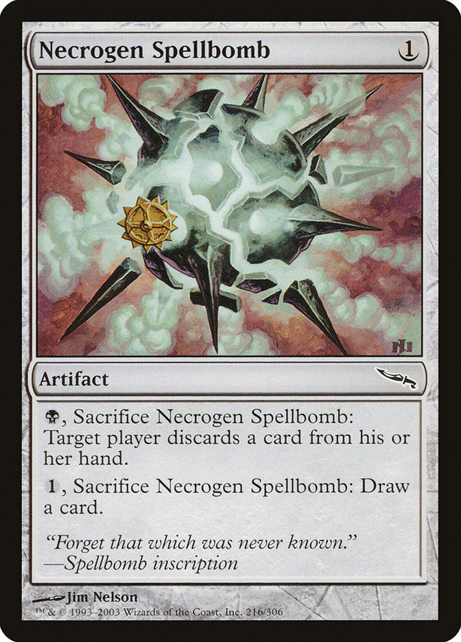 Necrogen Spellbomb [Mirrodin] | Exor Games New Glasgow