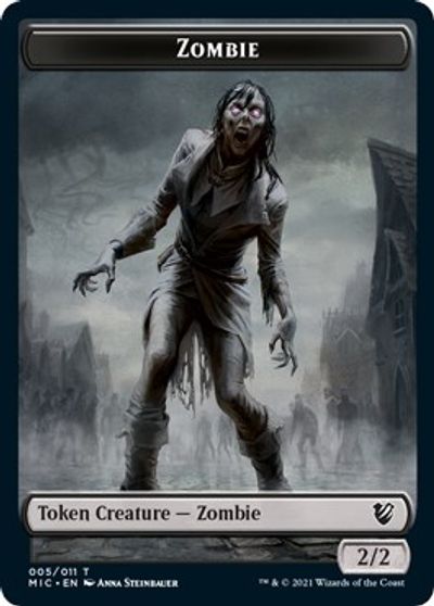 Zombie (005 MIC) // Zombie (005 MID) [Innistrad: Midnight Hunt Commander] | Exor Games New Glasgow