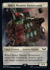 Soldier (002) // Space Marine Devastator Double-sided Token [Universes Beyond: Warhammer 40,000 Tokens] | Exor Games New Glasgow