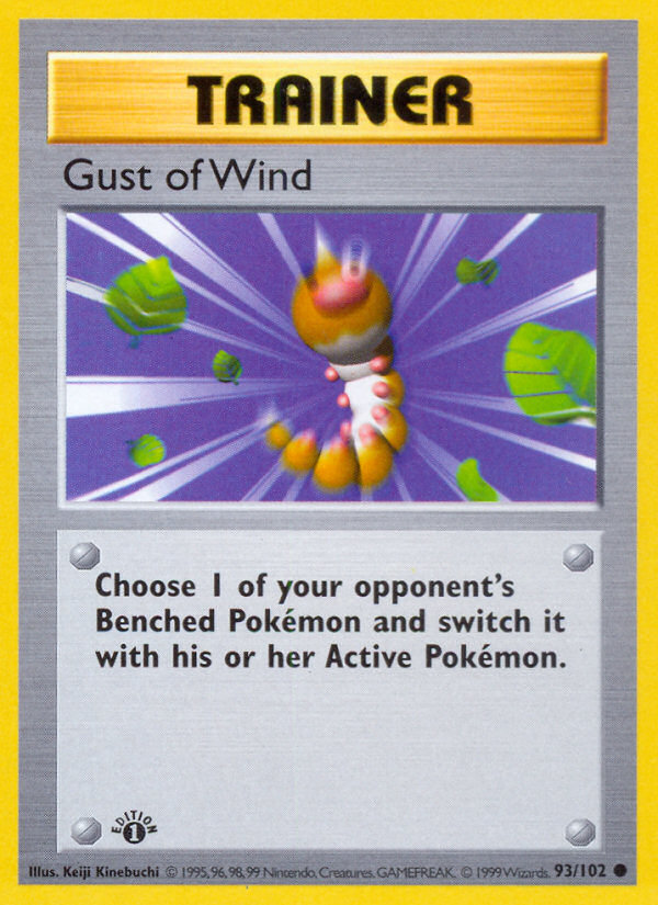 Gust of Wind (93/102) (Shadowless) [Base Set 1st Edition] | Exor Games New Glasgow
