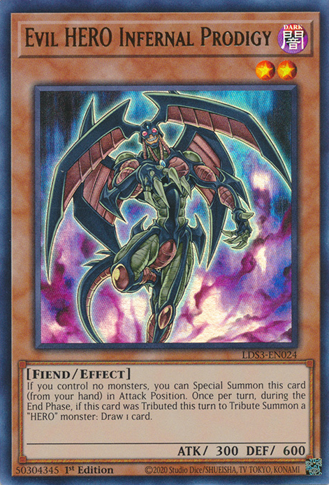 Evil HERO Infernal Prodigy [LDS3-EN024] Ultra Rare | Exor Games New Glasgow