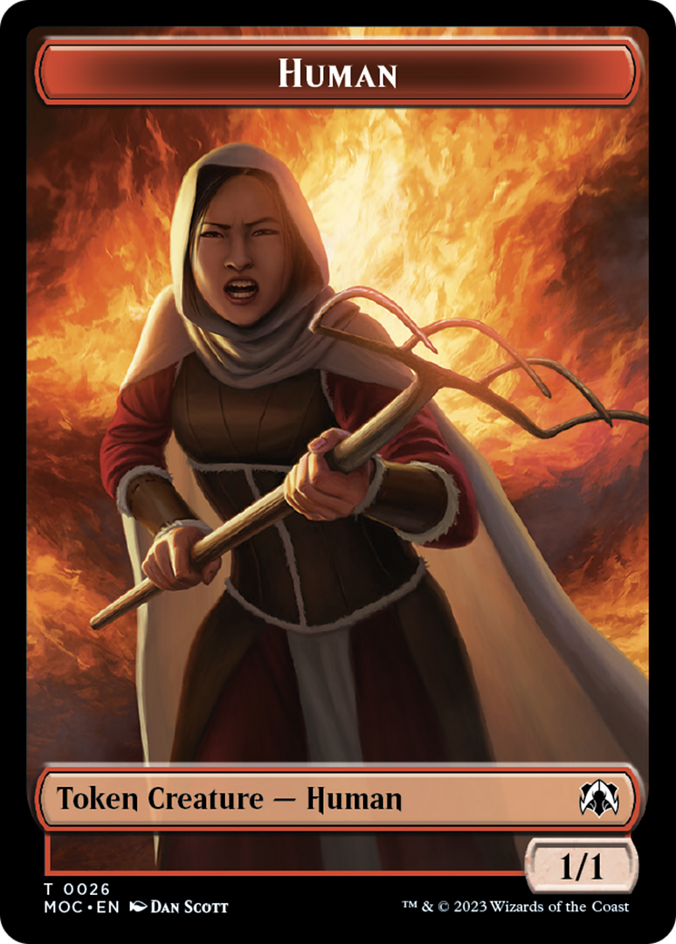 Tentacle // Human (26) Double-Sided Token [March of the Machine Commander Tokens] | Exor Games New Glasgow