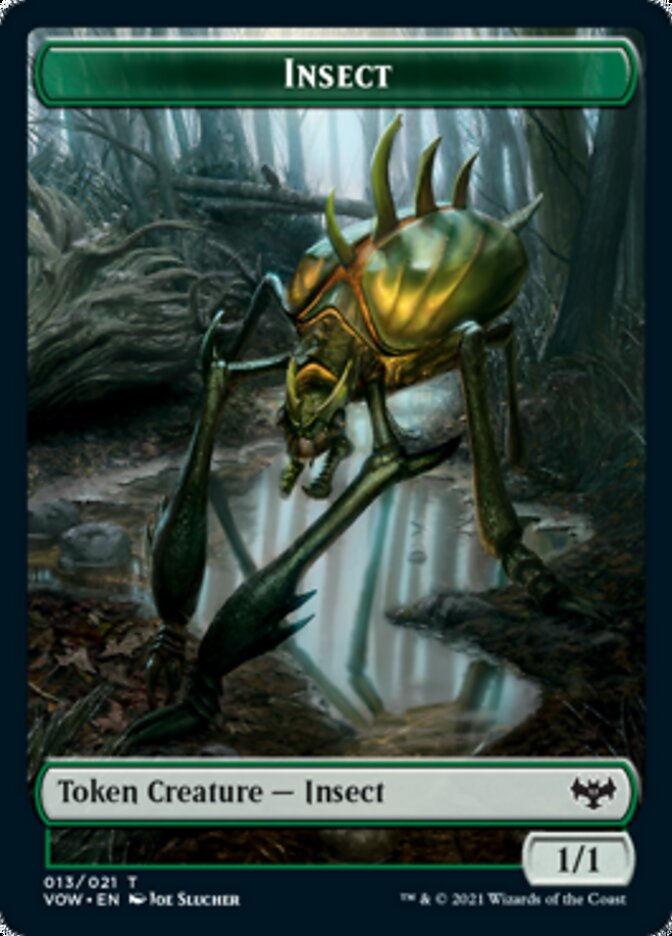 Insect // Spirit Cleric Double-sided Token [Innistrad: Crimson Vow Tokens] | Exor Games New Glasgow