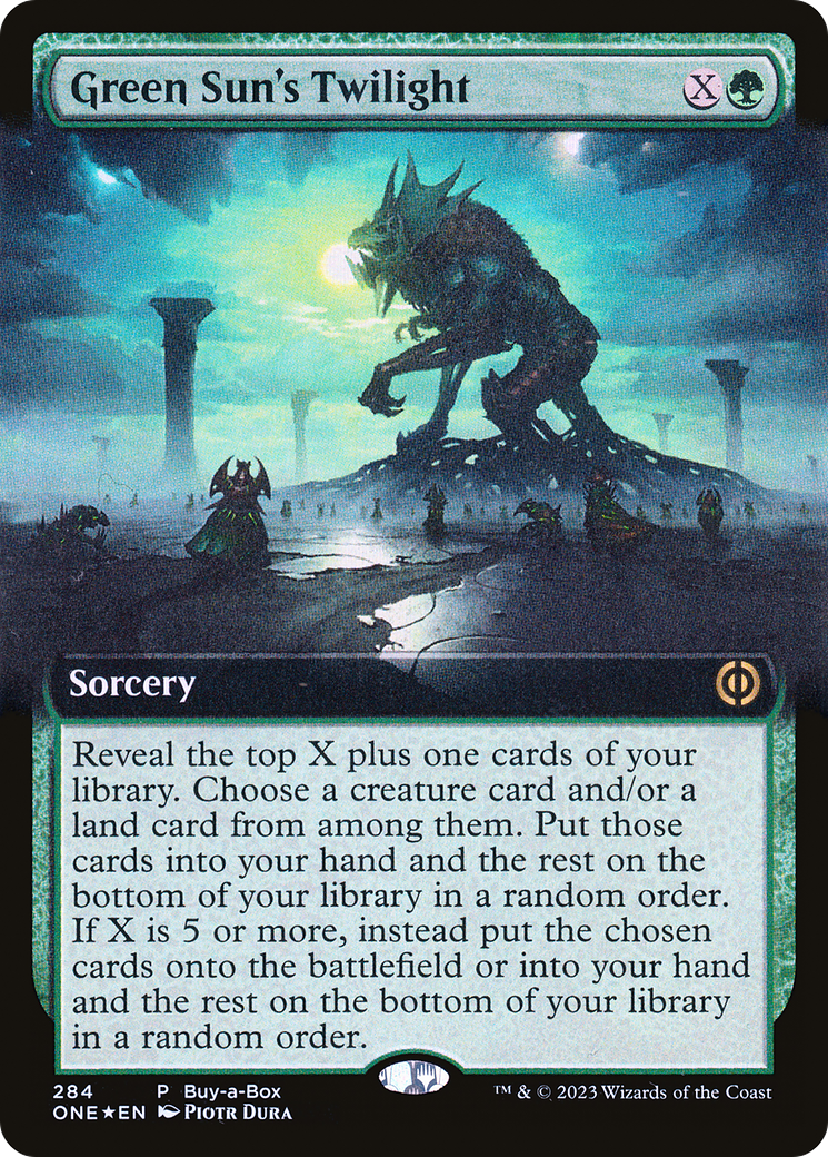 Green Sun's Twilight (Buy-A-Box) (Extended Art) [Phyrexia: All Will Be One] | Exor Games New Glasgow