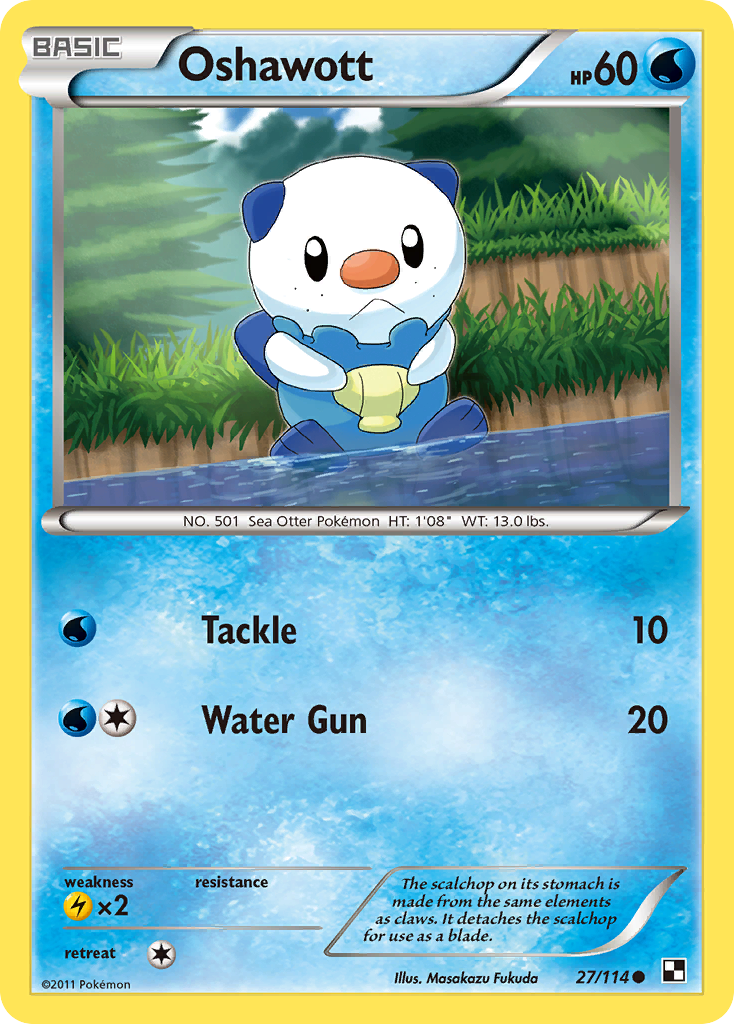 Oshawott (27/114) [Black & White: Base Set] | Exor Games New Glasgow