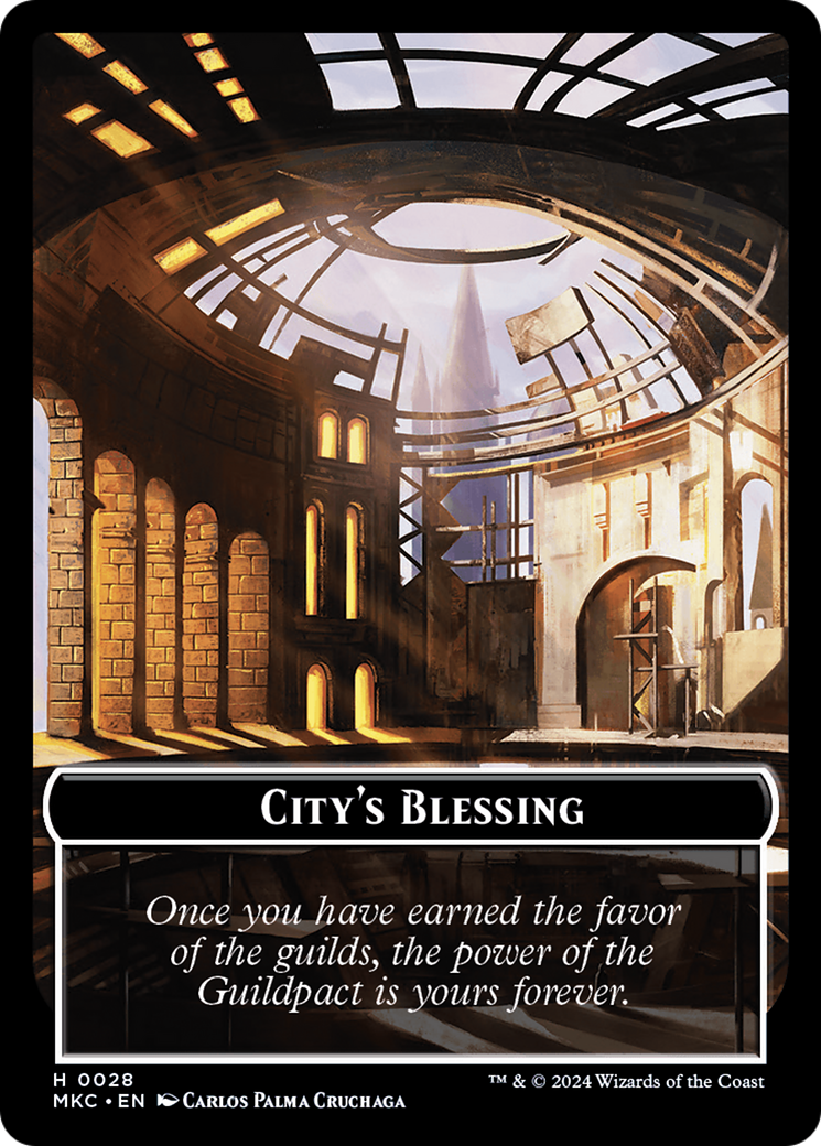 City's Blessing // Zombie Double-Sided Token [Murders at Karlov Manor Commander Tokens] | Exor Games New Glasgow