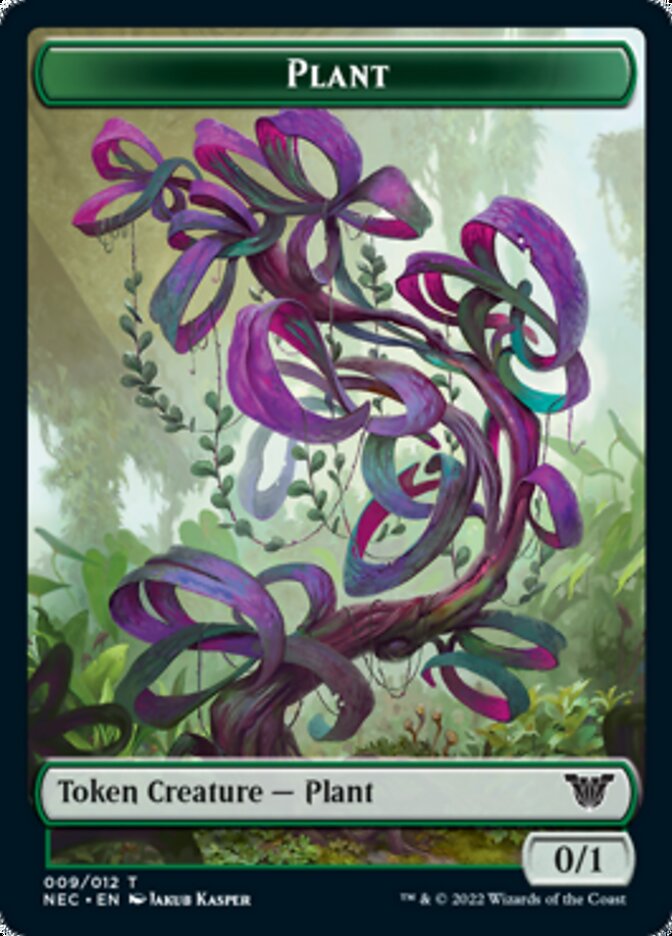 Plant // Treasure Double-sided Token [Kamigawa: Neon Dynasty Commander Tokens] | Exor Games New Glasgow