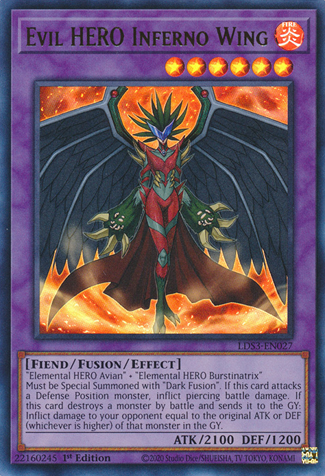 Evil HERO Inferno Wing [LDS3-EN027] Ultra Rare | Exor Games New Glasgow