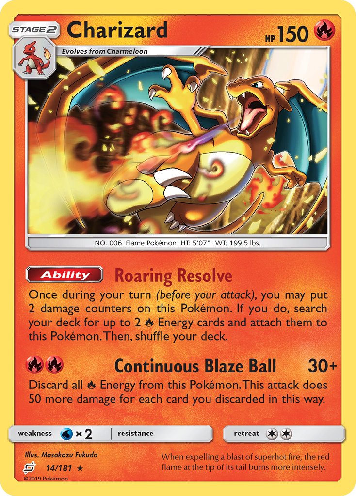 Charizard (14/181) (Theme Deck Exclusive) [Sun & Moon: Team Up] | Exor Games New Glasgow