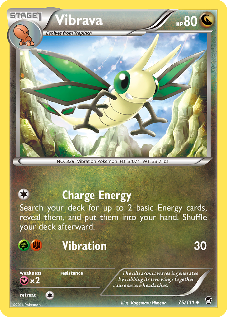 Vibrava (75/111) [XY: Furious Fists] | Exor Games New Glasgow