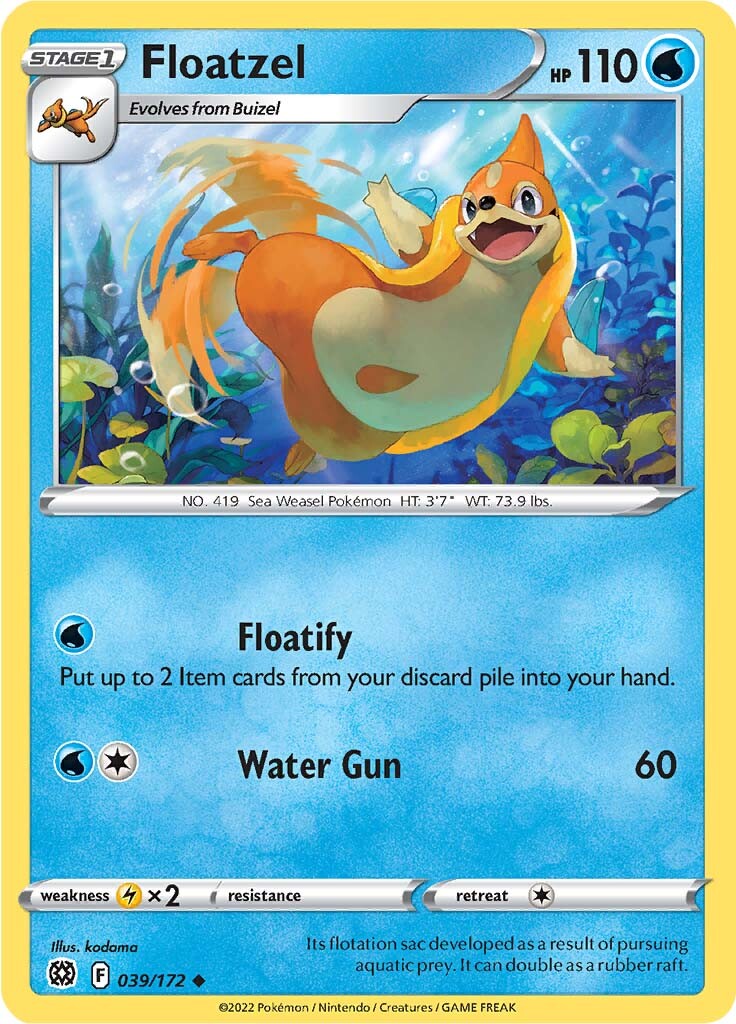 Floatzel (039/172) [Sword & Shield: Brilliant Stars] | Exor Games New Glasgow