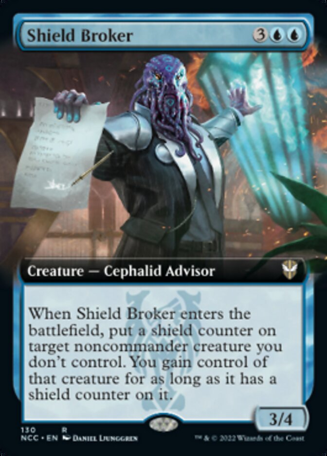 Shield Broker (Extended Art) [Streets of New Capenna Commander] | Exor Games New Glasgow