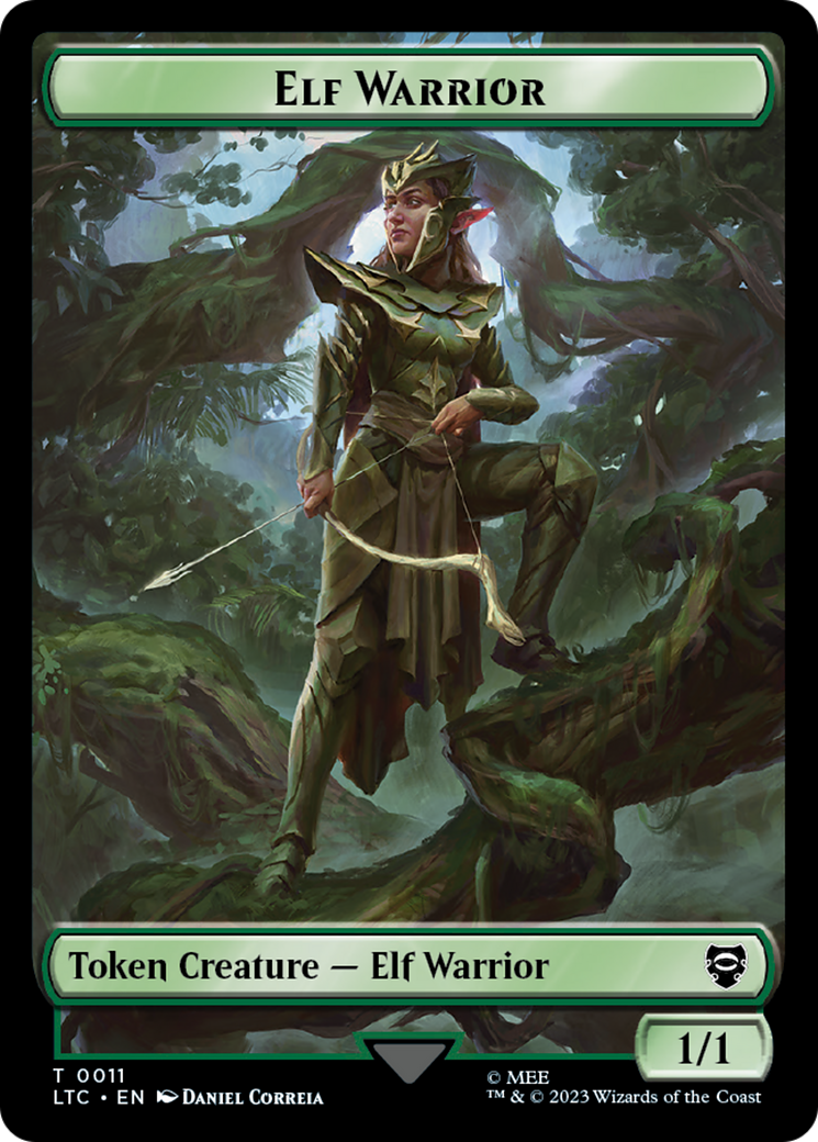 Elf Warrior // Insect Double Sided Token [The Lord of the Rings: Tales of Middle-Earth Commander Tokens] | Exor Games New Glasgow