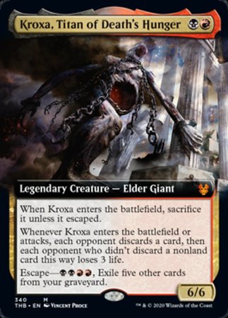 Kroxa, Titan of Death's Hunger (Extended Art) [Theros Beyond Death] | Exor Games New Glasgow