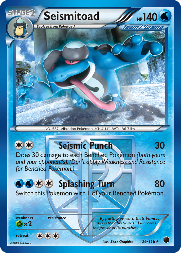 Seismitoad (26/116) [Black & White: Plasma Freeze] | Exor Games New Glasgow