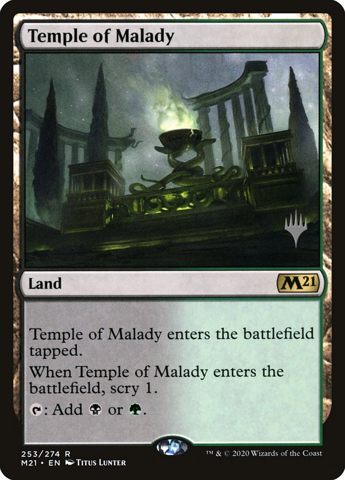 Temple of Malady (Promo Pack) [Core Set 2021 Promos] | Exor Games New Glasgow