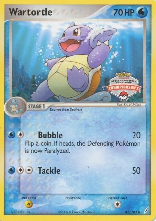 Wartortle (42/100) (States Championship Promo) [EX: Crystal Guardians] | Exor Games New Glasgow