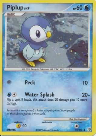 Piplup (93/130) (Cosmos Holo) [Diamond & Pearl: Base Set] | Exor Games New Glasgow