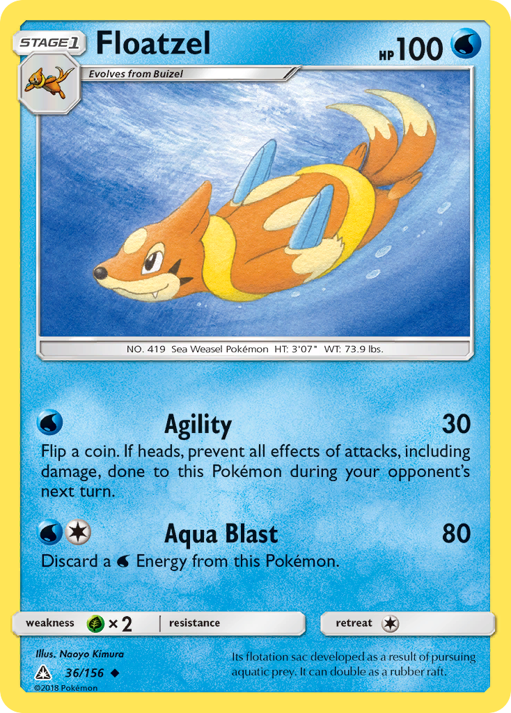 Floatzel (36/156) [Sun & Moon: Ultra Prism] | Exor Games New Glasgow