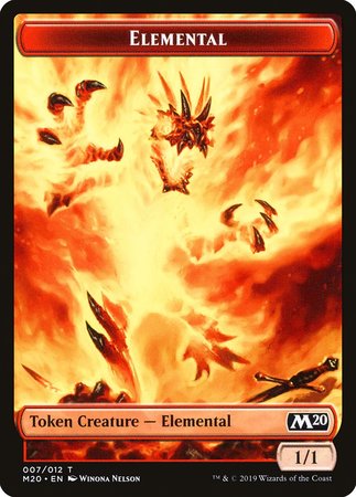 Elemental Token [Core Set 2020 Tokens] | Exor Games New Glasgow