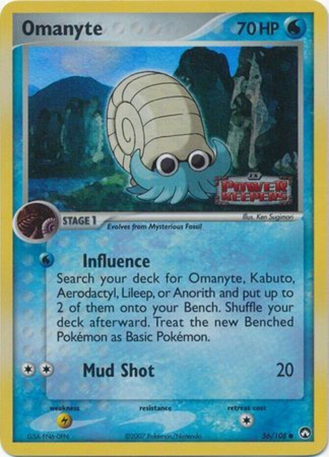 Omanyte (56/108) (Stamped) [EX: Power Keepers] | Exor Games New Glasgow