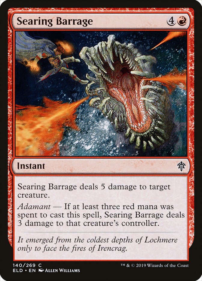 Searing Barrage [Throne of Eldraine] | Exor Games New Glasgow