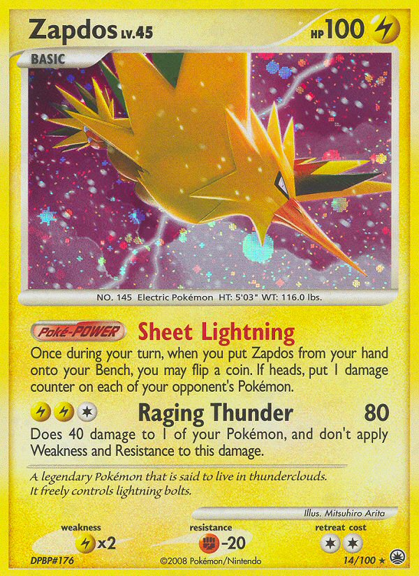 Zapdos (14/100) [Diamond & Pearl: Majestic Dawn] | Exor Games New Glasgow