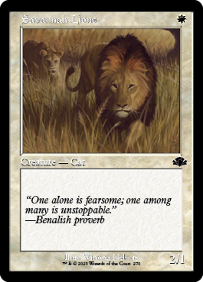 Savannah Lions (Retro) [Dominaria Remastered] | Exor Games New Glasgow