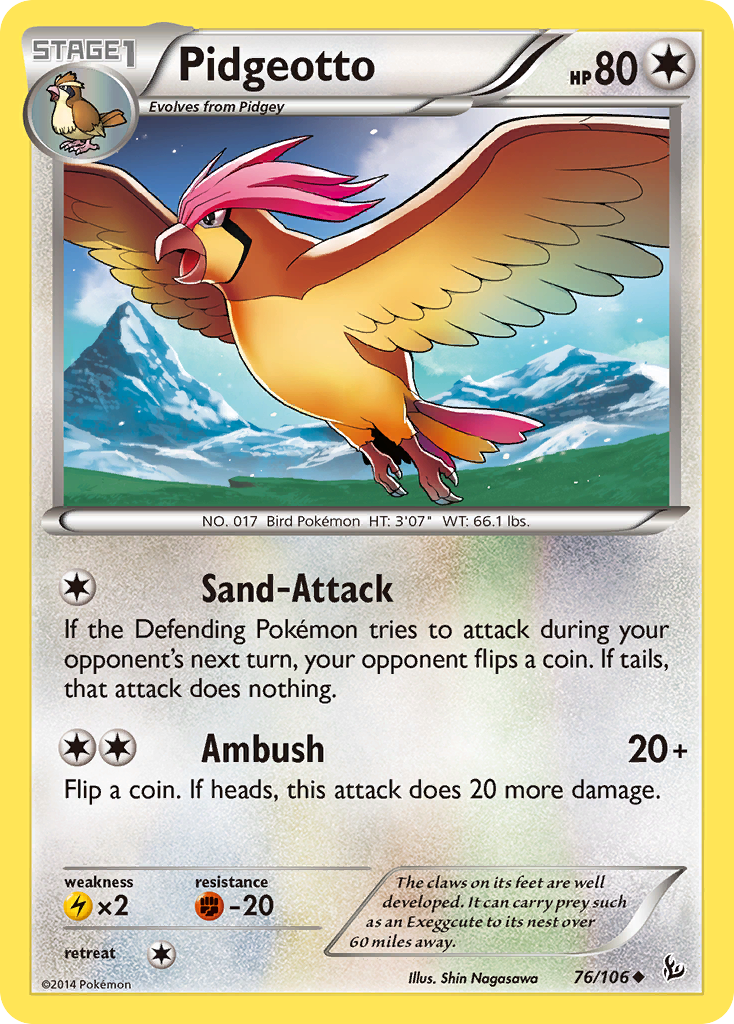 Pidgeotto (76/106) [XY: Flashfire] | Exor Games New Glasgow