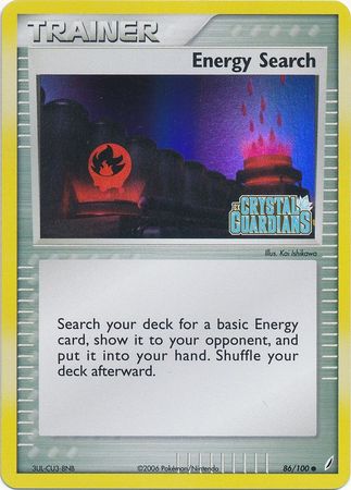 Energy Search (86/100) (Stamped) [EX: Crystal Guardians] | Exor Games New Glasgow