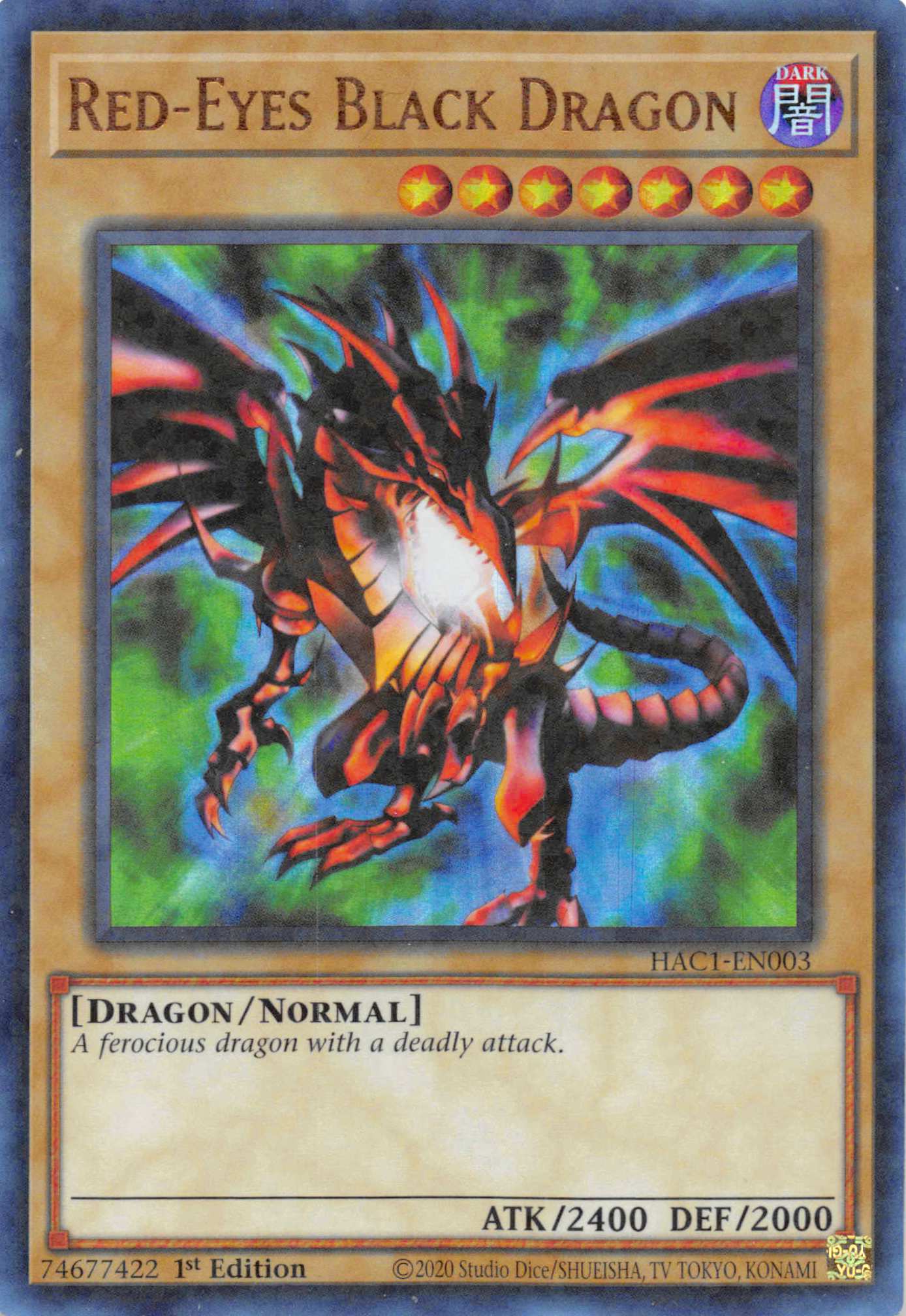 Red-Eyes Black Dragon (Duel Terminal) [HAC1-EN003] Parallel Rare | Exor Games New Glasgow