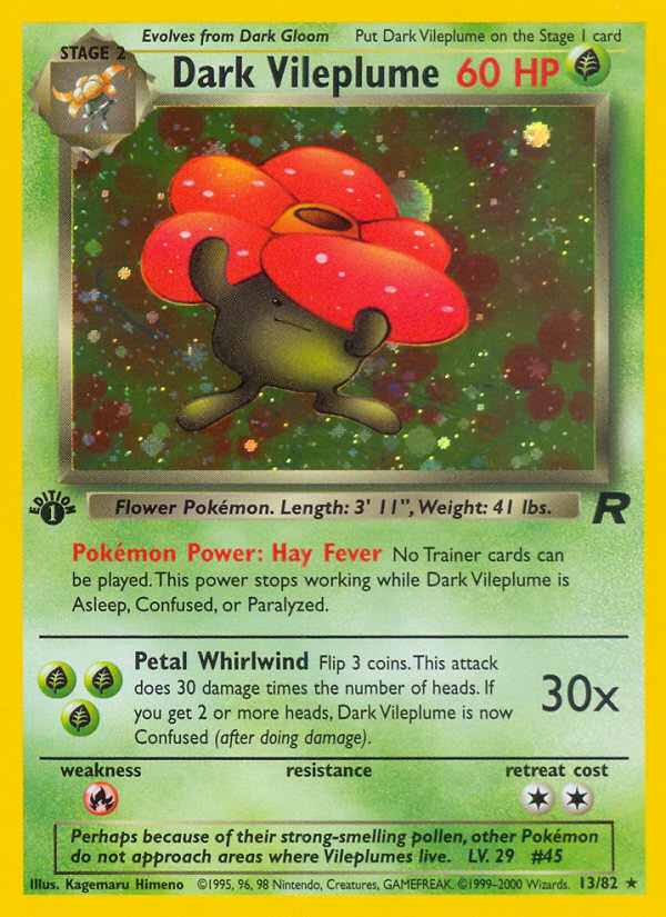 Dark Vileplume (13/82) [Team Rocket 1st Edition] | Exor Games New Glasgow