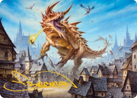 Tarrasque Art Card (Gold-Stamped Signature) [Dungeons & Dragons: Adventures in the Forgotten Realms Art Series] | Exor Games New Glasgow