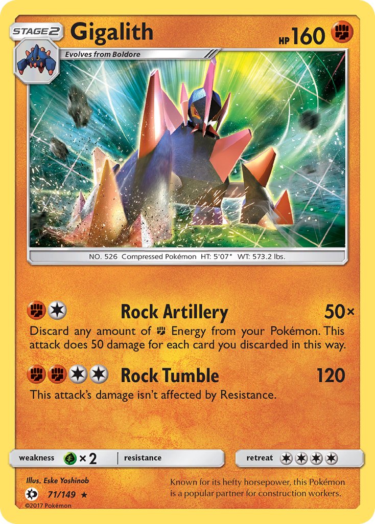 Gigalith (71/149) (Cosmos Holo) (Blister Exclusive) [Sun & Moon: Base Set] | Exor Games New Glasgow