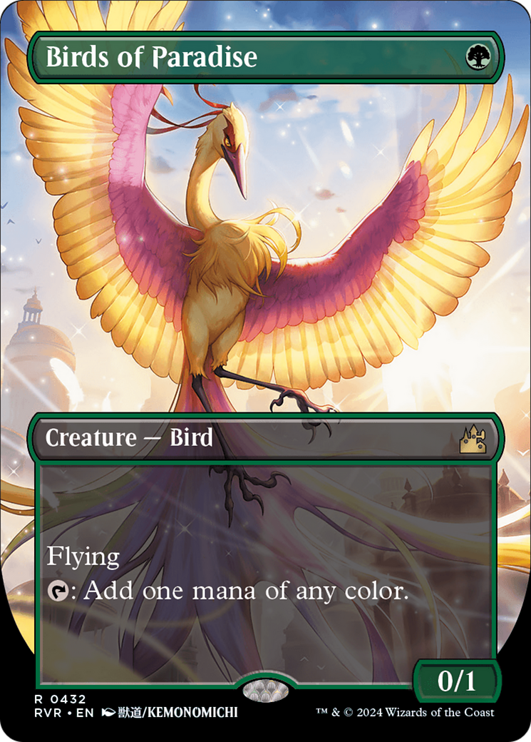 Birds of Paradise (Anime Borderless) [Ravnica Remastered] | Exor Games New Glasgow