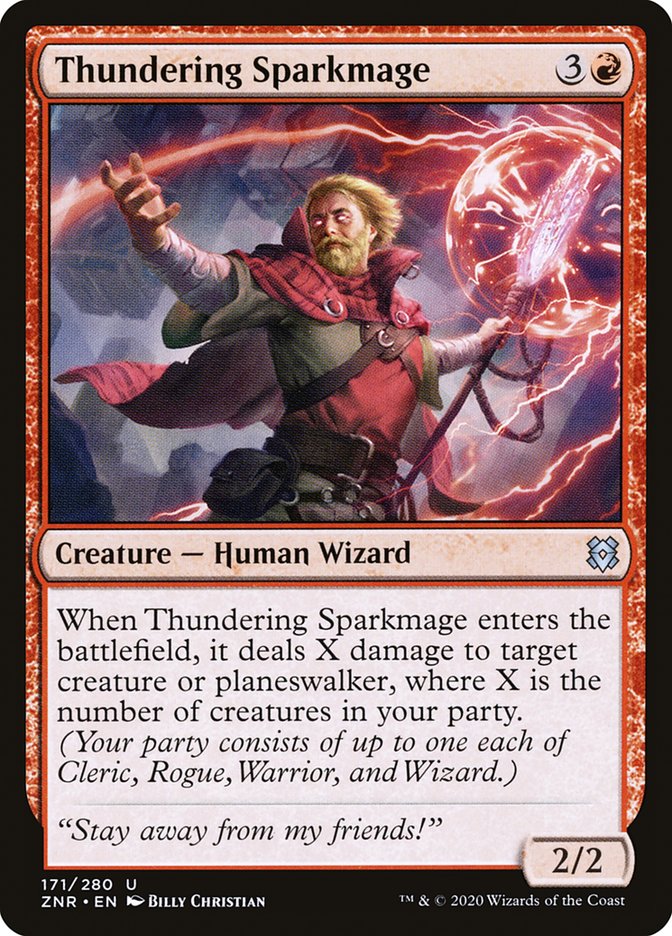 Thundering Sparkmage [Zendikar Rising] | Exor Games New Glasgow