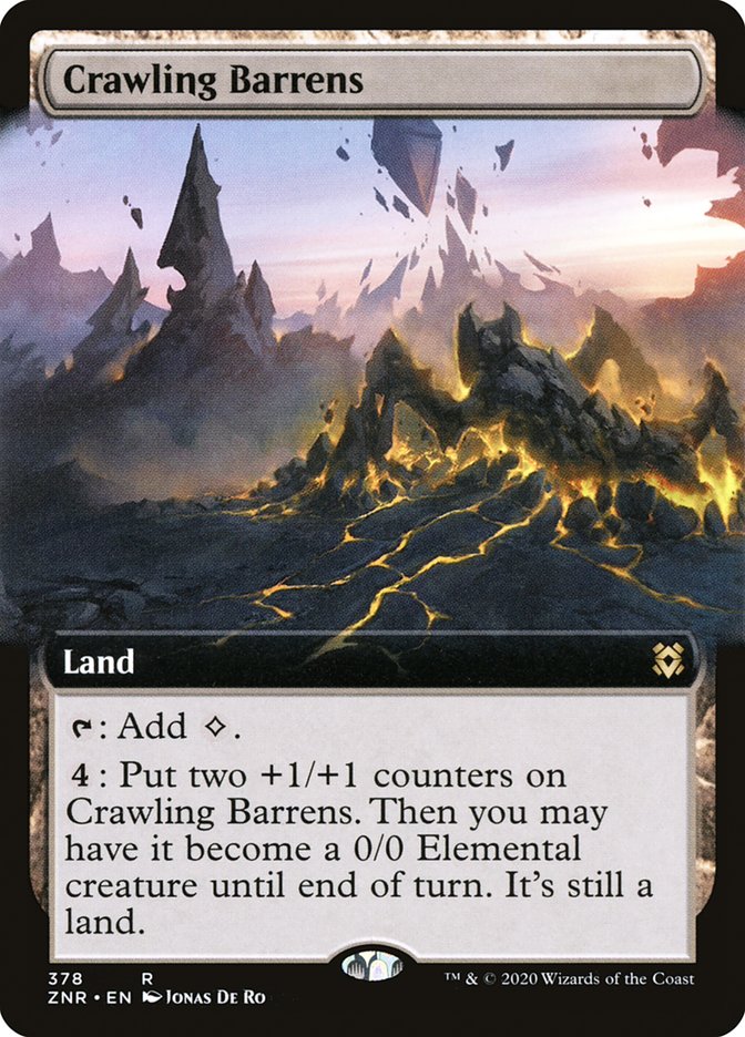 Crawling Barrens (Extended Art) [Zendikar Rising] | Exor Games New Glasgow