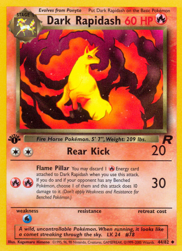 Dark Rapidash (44/82) [Team Rocket 1st Edition] | Exor Games New Glasgow