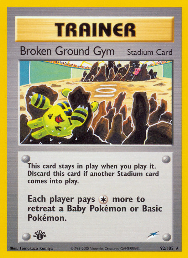 Broken Ground Gym (92/105) [Neo Destiny 1st Edition] | Exor Games New Glasgow