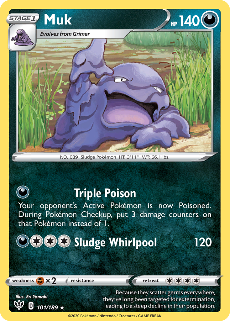 Muk (101/189) [Sword & Shield: Darkness Ablaze] | Exor Games New Glasgow